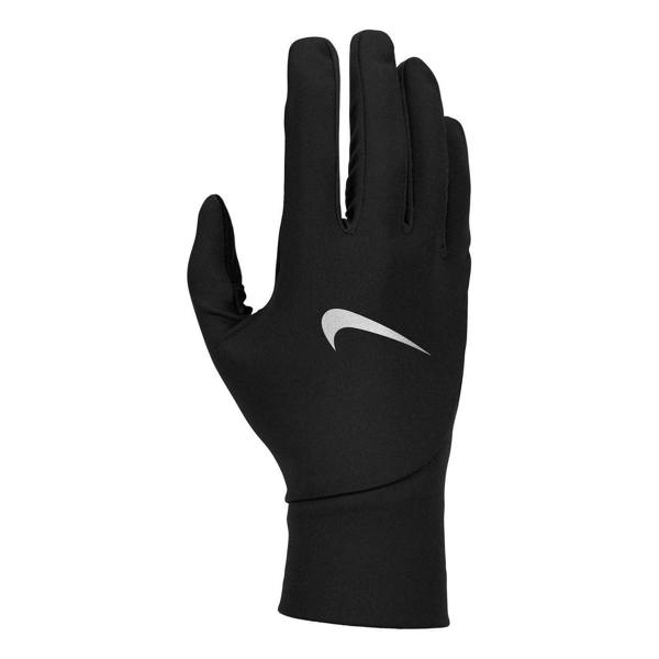 Nike Unisex Adult Pacer Lightweight Solid Snug Fit Running Gloves - Black/Silver - 