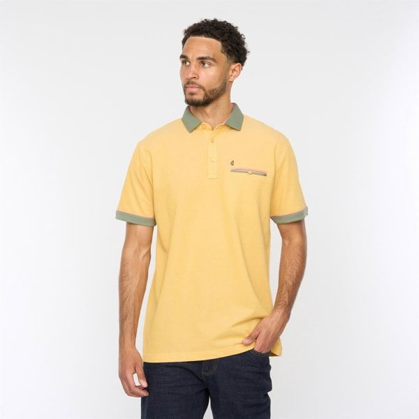 Gabicci G52X09 Mens Short Sleeve Oxford Jersey Polo Shirt Gabicci Classic - SUNBEAM