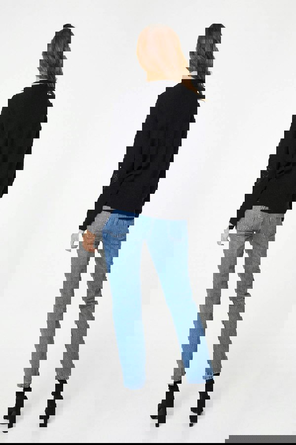 Black | Sequin Butterfly Detail Relaxed Jumper
