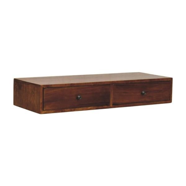 Artisan Furniture Lunar 2 Drawer Chestnut Wall Mounted Console