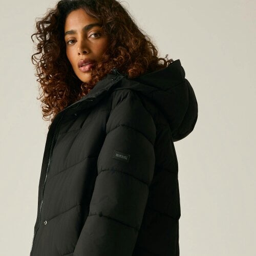Regatta Womens Eloria Long Length Padded Jacket - Black