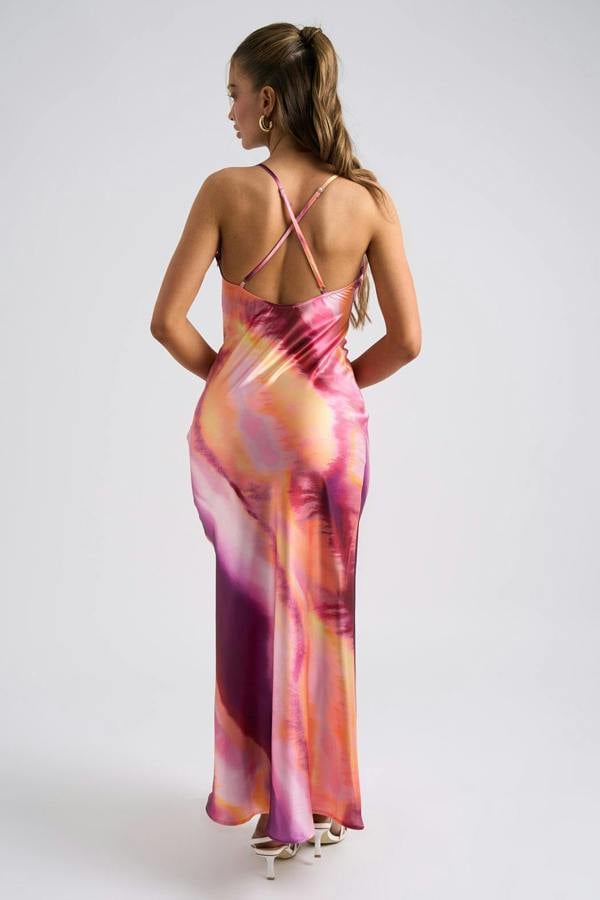 Urban Bliss Tie Dye Cross Back Slip Dress