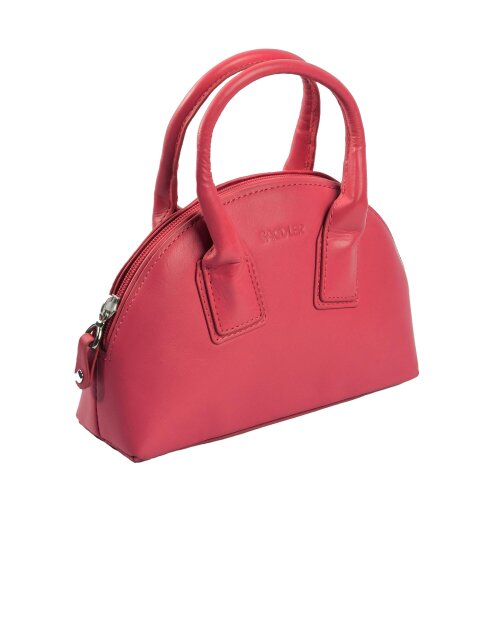 SADDLER GIGI Leather Zip Top Mini Handbag  - Ajustable Strap, Card Holder, Crossbody or Handheld - RFID Protected - Fuchsia