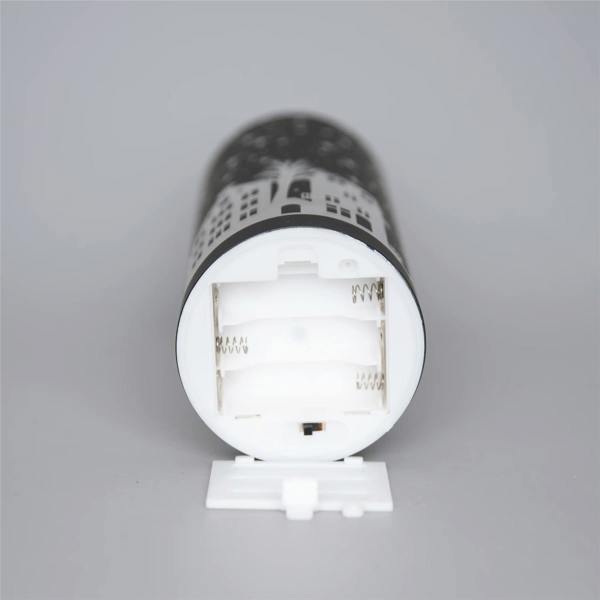 17cm Christmas LED Glass Vase Table Decoration with Warm White Lights and Etched Pattern image 1