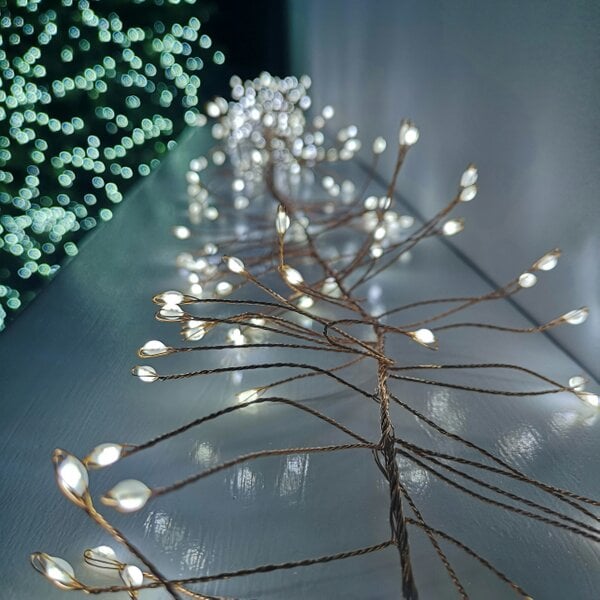 Samuel Alexander 430 LED 2.7m Premier Christmas Outdoor 8 Function Gold Wire Lights Cool White