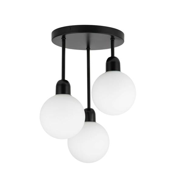 COSYLYTE Broome Bathroom 3 Light Opal Glass Ceiling Light