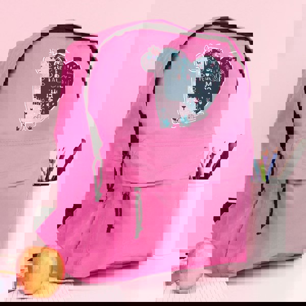 Personalised Memento Company Personalised Dinosaur Pink Backpack