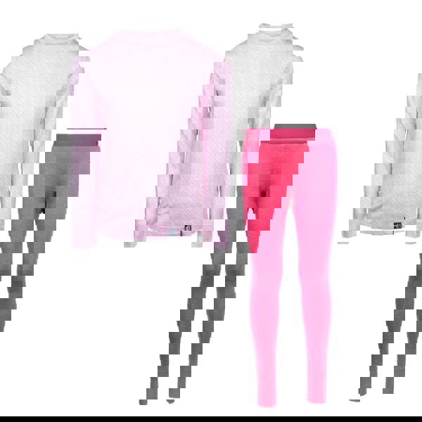 Trespass Childrens/Kids Alec Base Layer Set - Rose - 