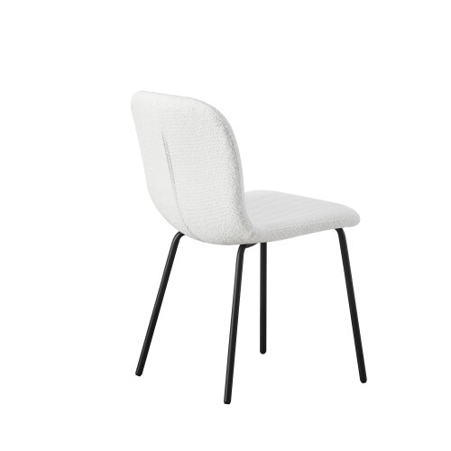 Set of 6 Teddy Faux Fur Stitched Design Dining Chairs Bella