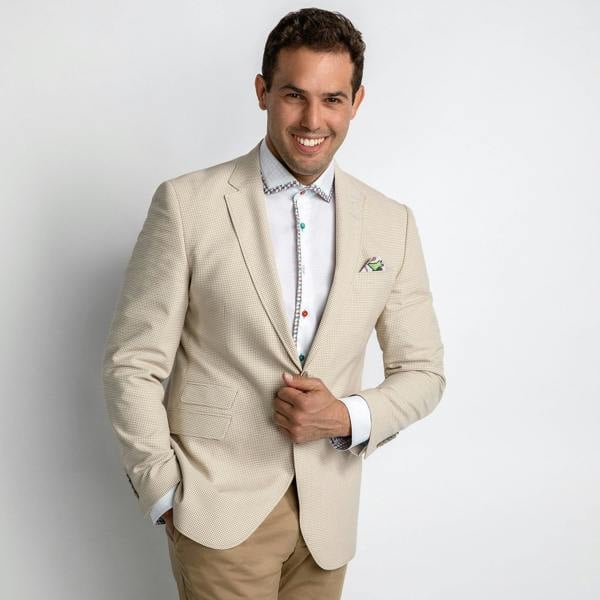 SUPER LIGHTWEIGHT SEERSUCKER BLAZER – Premium Men's Patterned Shirt by Claudio Lugli | Bold Design, Tailored Fit, Best Printed Shirts