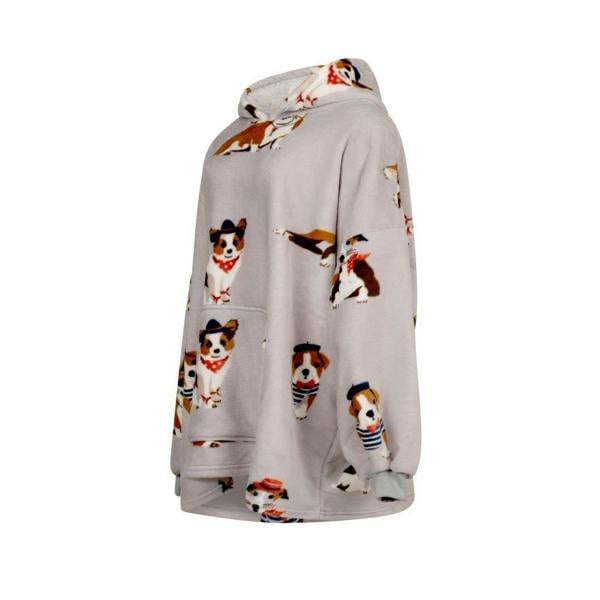 Poochies Grey Sherpa Hoodie