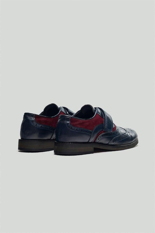 House of Cavani Boys Russel Navy/Red Shoes