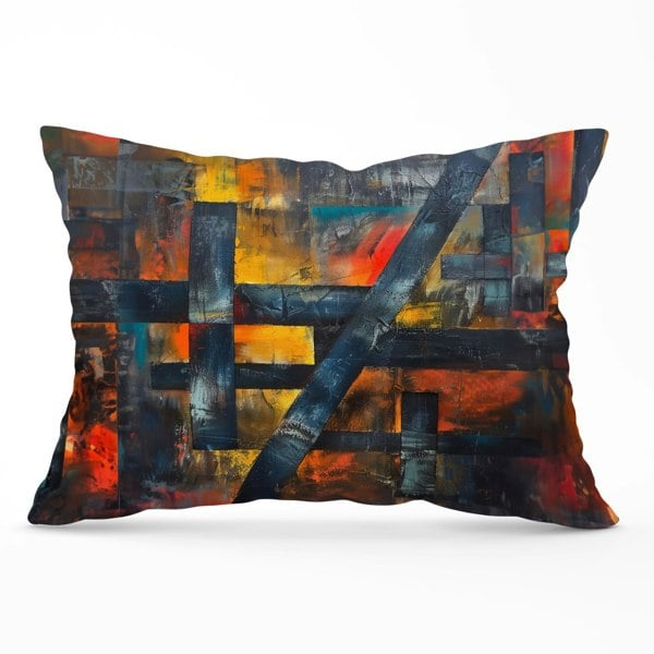 Warren Reed Geometric Interplay: Abstract Patterns Cushions