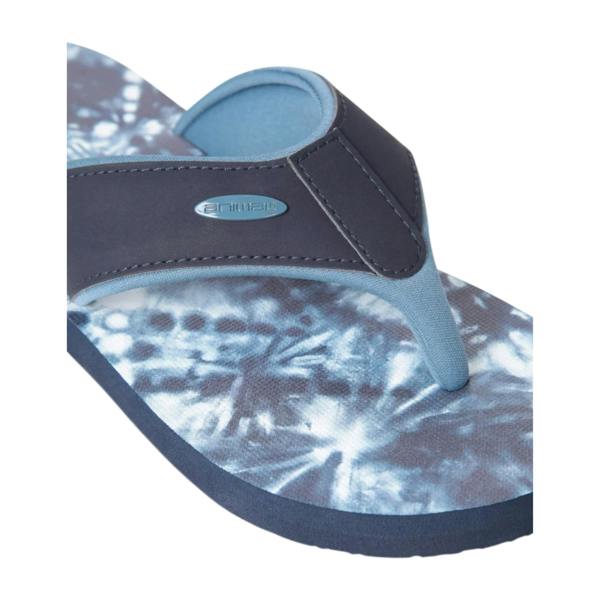 Animal Womens/Ladies Swish Tie Dye Flip Flops - Bright Blue - 