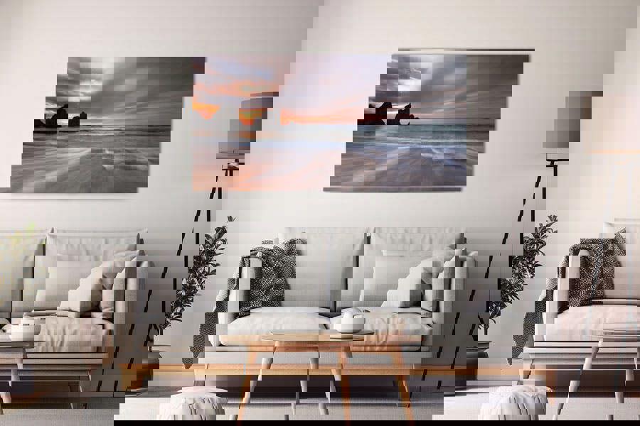 coastal beach canvas wall print