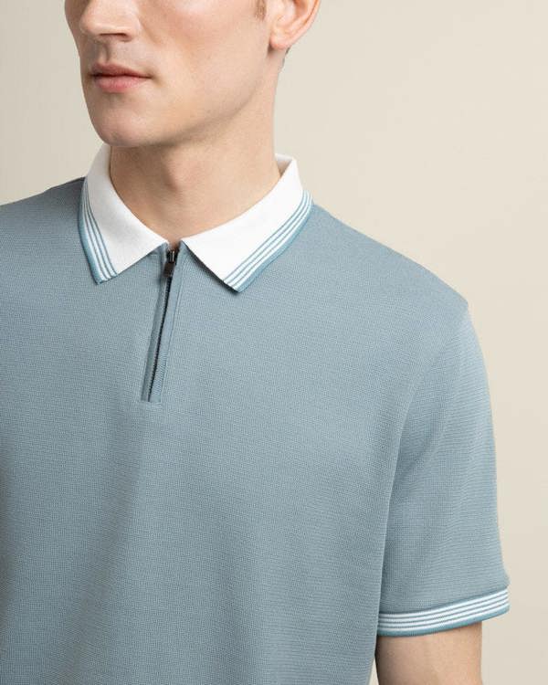 Larsson & Co Nilsson - Contrast Rib Polo Shirt