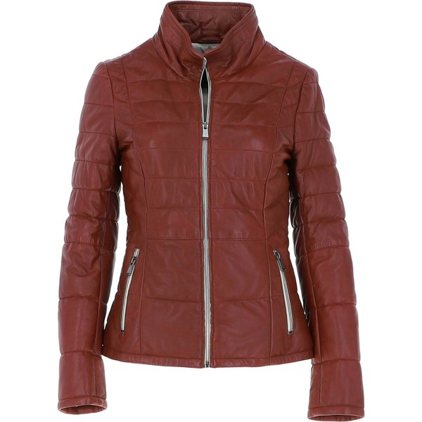 Real Leather Stitch Detailing Jacket: anita