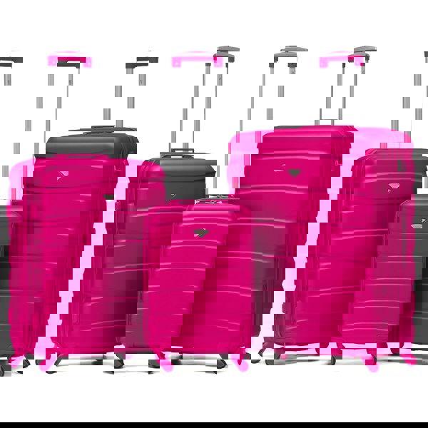 Flight Knight Set of 3 Hard Shell Suitcase Cabin & Check in Cases with TSA Lock