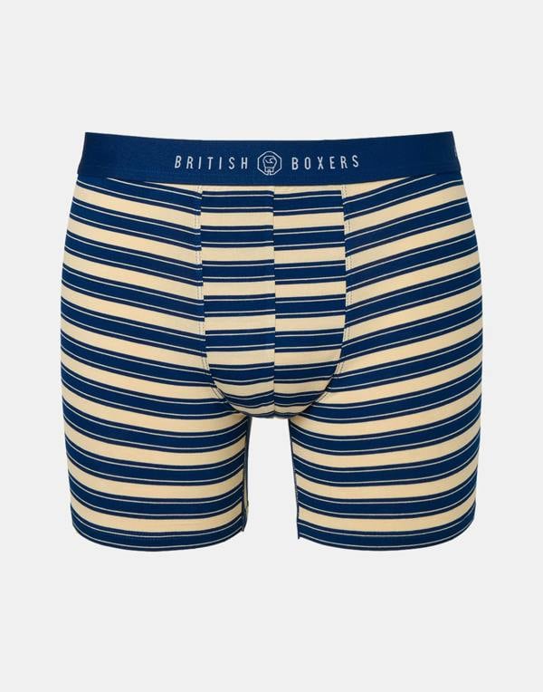 British Boxers Multipack 4 Pairs of Men's Bamboo Stretch Trunks – Maritime