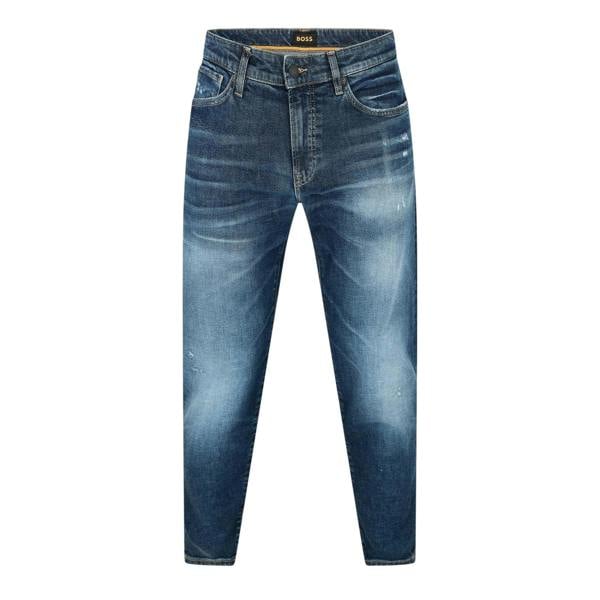 Boss Mens Denim Mid Rise Slim Jeans - Medium Blue - 