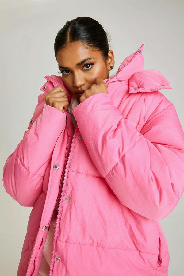 Urban Bliss Bright Pink Puffer Jacket