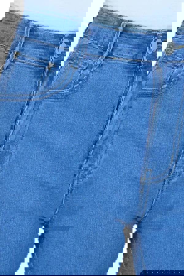 Paulo Due Women's High Waist Knee Length Jean Shorts