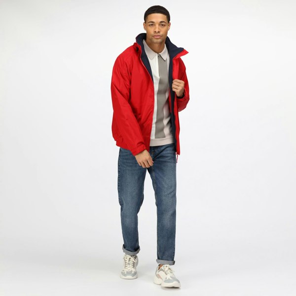 Regatta Mens Dover Waterproof Windproof Jacket - Classic Red/Navy