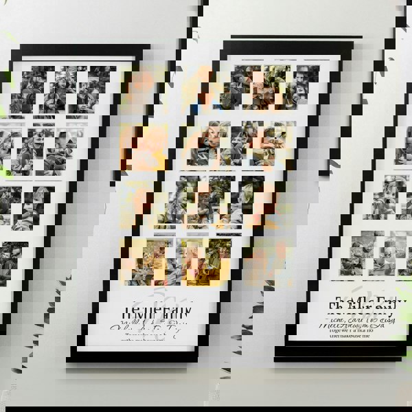 Personalised Memento Company Personalised Family Black Multi Photo Frame
