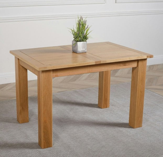 That's Furniture Hampton 120 - 160cm Solid Oak Extending Dining Table