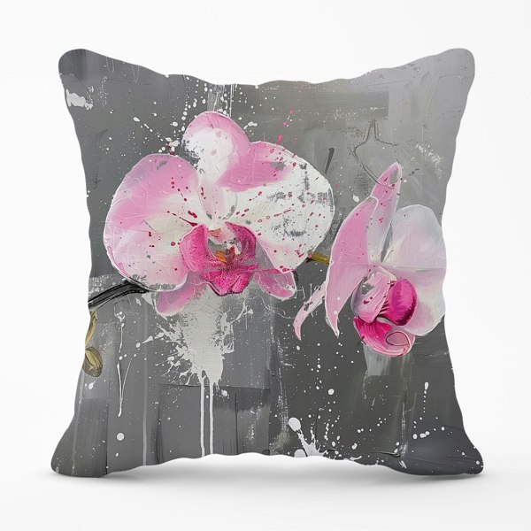 Warren Reed Pink Orchids Splashart Cushions