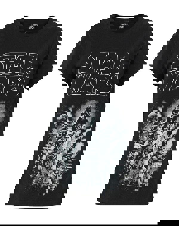 Star Wars Girls Black Short Sleeved T-Shirt