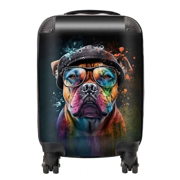 Warren Reed Staffordshire Bull Terrier Dog Splashart Suitcase