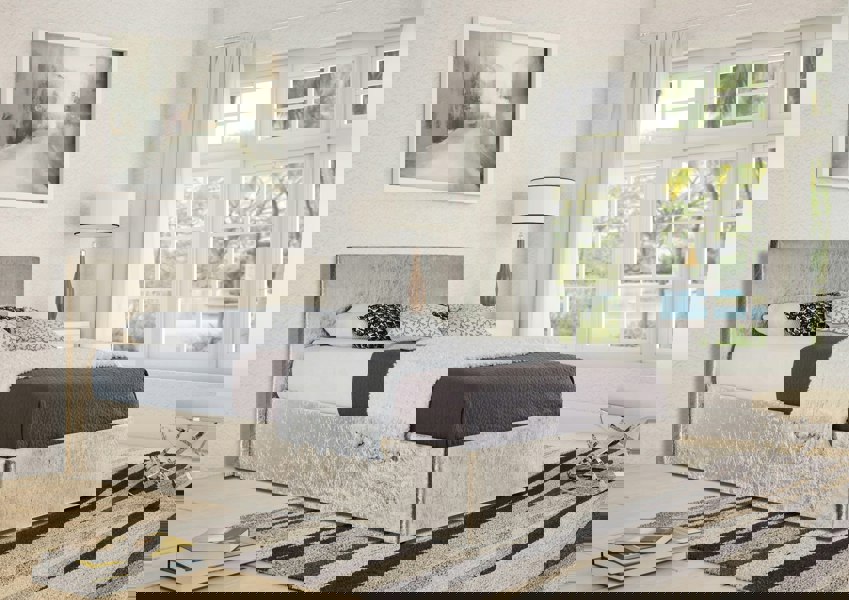 Comfy Living Prado Crushed Velvet Ottoman Bed Frame