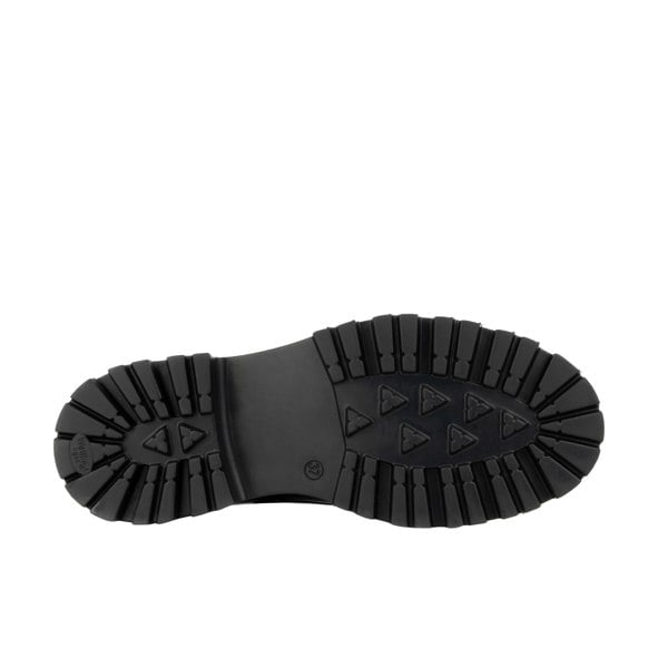 Embassy London Mila - Black - Women's round toe front tassel chunky platform leather shoe