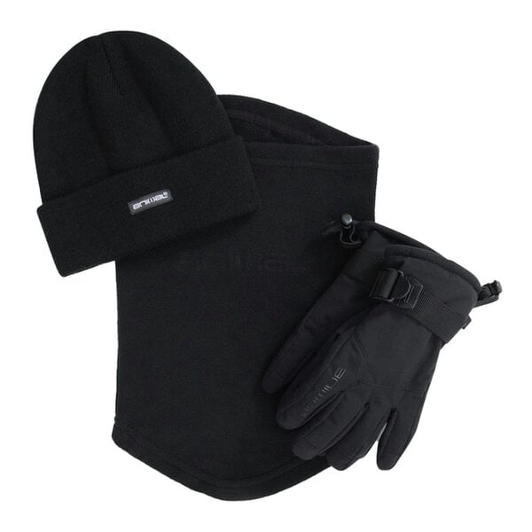 Animal Kids Ski Gloves Set - Black
