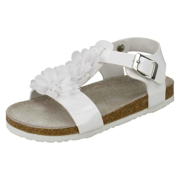 Spot On Girls Spot On Flower Trim Sandals