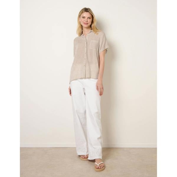 Blue Vanilla Stripe Button Front Shirt