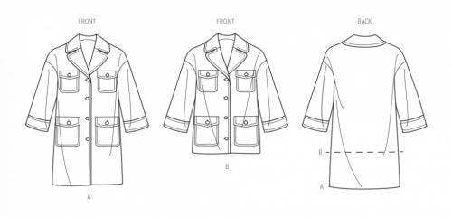 Simplicity Sewing Pattern 9824, Coats for Women, A (XS-S-M-L-XL) - Intermediate