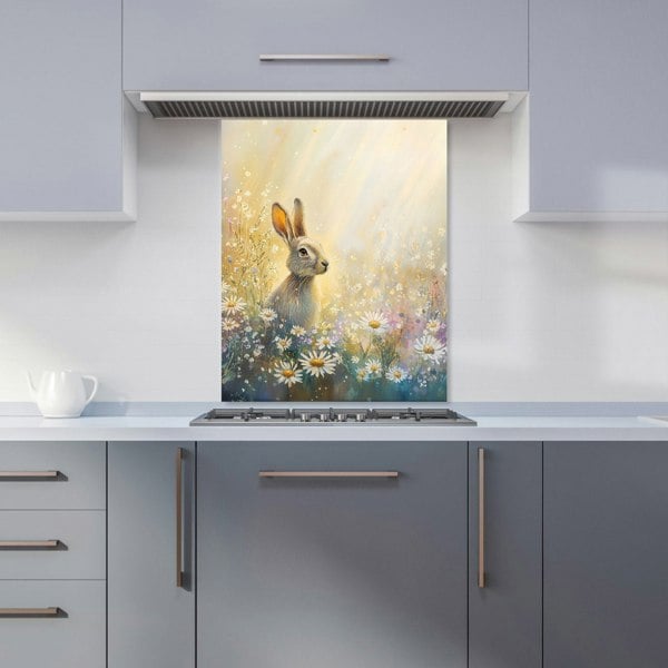 Warren Reed Rabbit in Meadow Glass Kitchen Splashback - 00011