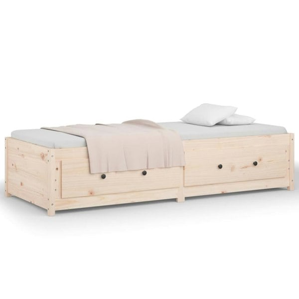 Berkfield Day Bed 75x190 cm Small Single Solid Wood Pine