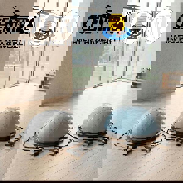 Centra Half Balance Ball Trainer with Resistance Bands Pump Yoga Pilate Fitness