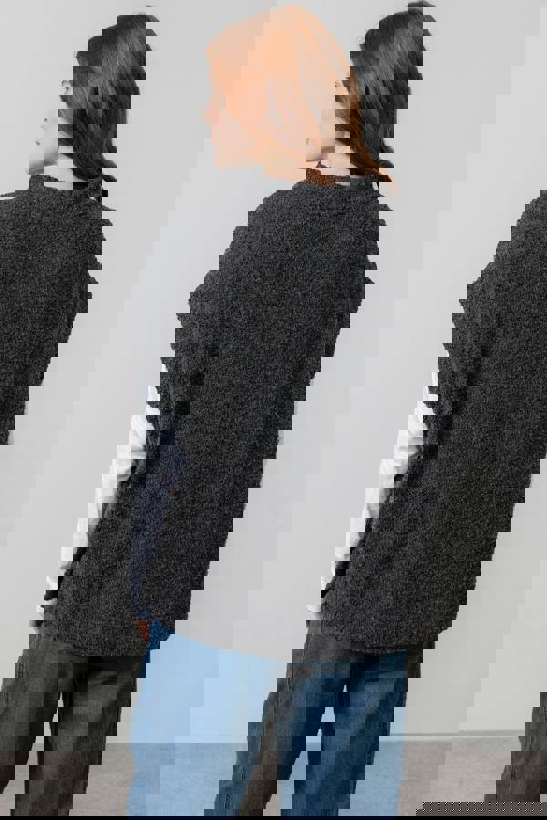 Lily & Me Tabitha Boucle Knit Tank Charcoal