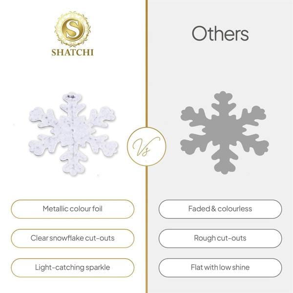 14g White Snowflake Confetti for Christmas Cards, Gifts, Party Tables and Winter Craft Decorating image 3