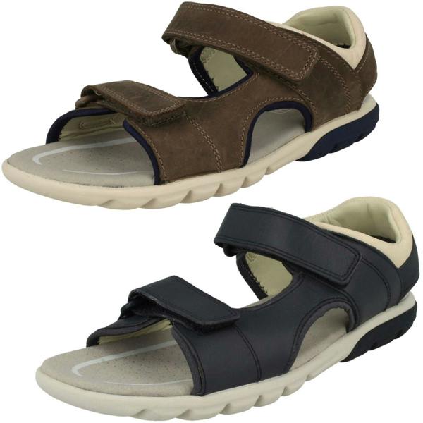 Clarks Boys Clarks Casual Strapped Sandals Rocco Wave