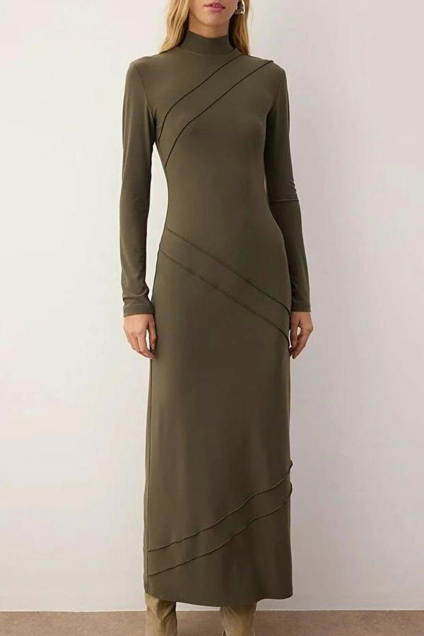 WOVCOR Karyoka Stitch Maxi Knit Dress
