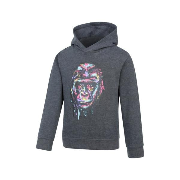 Mountain Warehouse Childrens/Kids Graffiti Gorilla Hoodie - Grey - 
