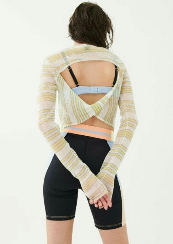 P.E Nation PE Nation Womens Moonball Ls Knit Top in Yellow