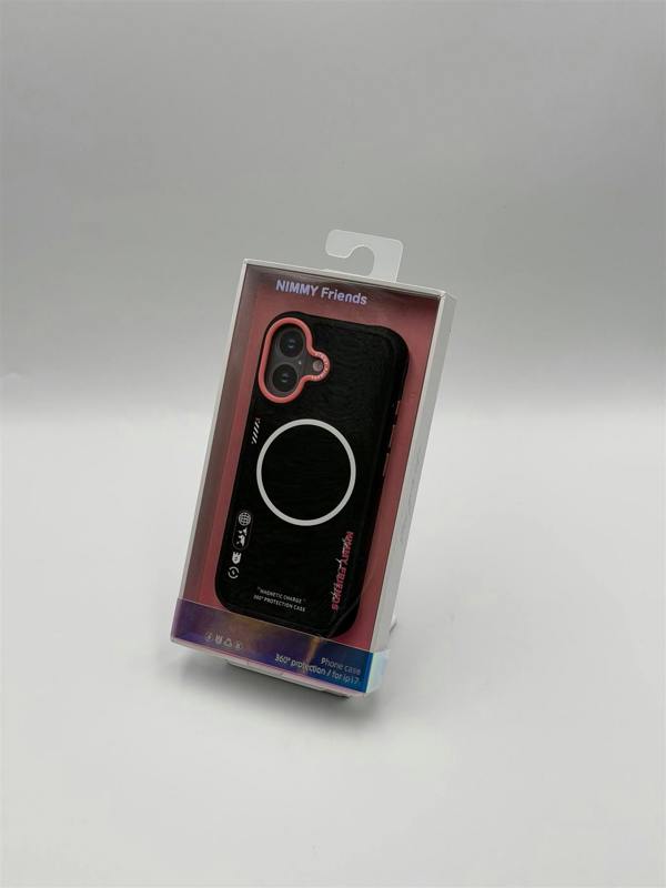 Nimmy Friends Nimmy Cool & Cute 2.0 Case with MagSafe for iPhone 17 6.3" Black Pink - N-YJKM-CX2.0-IP17-01-B