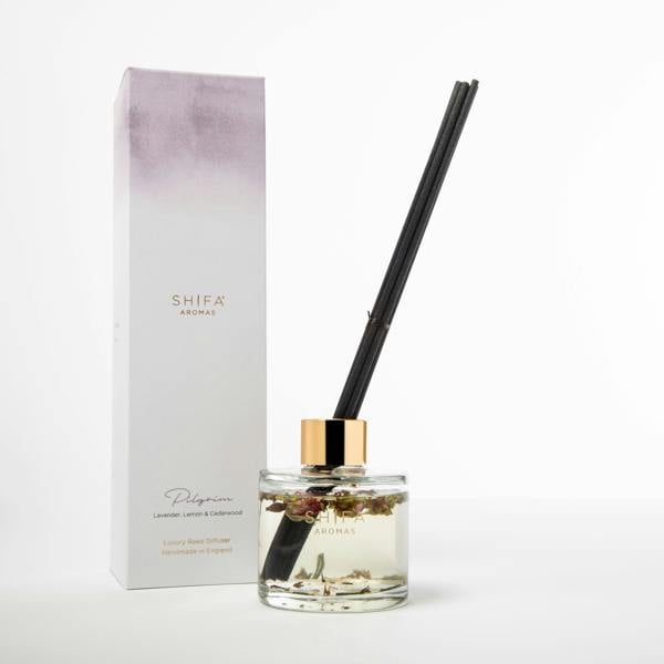 Shifa Aromas Pilgrim Reed Diffuser | Lavender, Lemon & Cedarwood
