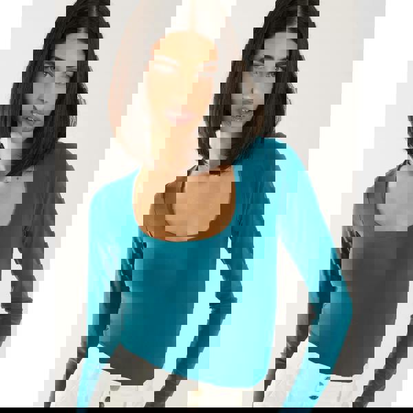 Pink Vanilla Long Sleeve Square Neck Bodysuit